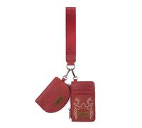 Montana West Wrangler KeyChain Wristlet Wallets for Women Western Dual Pouch Wristlet Embroidered Boot Scroll Card Holder Wallet With Zipper, B-Red, S, Western