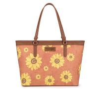 Montana West Wrangler Purse for Women Sunflower Print Tote Bag Western Floral Shoulder Bag, Brown, L