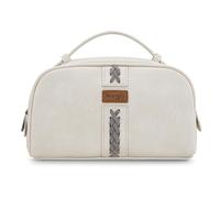 Montana West × Wrangler Small Makeup Bag Portable Toiletry Bag Travel Cosmetic Organizer for Women Zipper Closure, S-beige