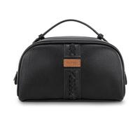 Montana West × Wrangler Small Makeup Bag Portable Toiletry Bag Travel Cosmetic Organizer for Women Zipper Closure, S-black