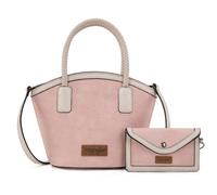 Montana West Wrangler Small Tote Bag for Women Distressed Shoulder Purse Woven Handle Crossbody Bags with Adjustable Strap, A-pink, M