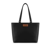 Montana West Wrangler Tote Bag for Women Large Shoulder Purse Top Handle Ladies Handbag with Zipper, Black, M