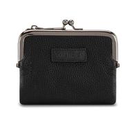 Montana West Wrangler Women's Wallet RFID Blocking Wallets Small Bifold Credit Card Holder with Kiss Clasp, Black, 4.9 x 3.8 x 0.8 inches, Modern