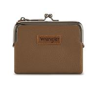 Montana West Wrangler Women's Wallet RFID Blocking Wallets Small Bifold Credit Card Holder with Kiss Clasp, Khaki, Modern