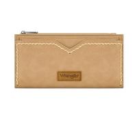 Montana West Wrangler Women's Wallets Bifold RFID Blocking Wallets for Women Clutch Crdeit Card Holder with Zipper Coin Pockets, Khaki, L