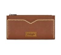 Montana West Wrangler Women's Wallets Bifold RFID Blocking Wallets for Women Clutch Crdeit Card Holder with Zipper Coin Pockets, Coffee, L