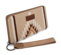 Montana West Wrangler Wristlet Wallet Western Aztec Womens Wallet Large Capacity Long Purse RFID Clutch Wallet, Angel Khaki, Western
