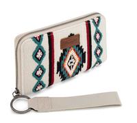 Montana West Wrangler Wristlet Wallet Western Aztec Womens Wallet Large Capacity Long Purse RFID Clutch Wallet, Beige, Western