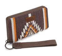Montana West Wrangler Wristlet Wallet Western Aztec Womens Wallet Large Capacity Long Purse RFID Clutch Wallet, Angel Coffee, Western