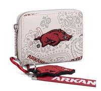 Montana West X NCAA Small Wallet for Women with Detachable Wristlet, RFID Blocking, Slim Compact Credit Card Holder & Coin Purse - Gift for Women & Teenager Girls, AFU-Beige