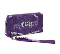 Montana West X NCAA Women's Wallet Sport Wristlet Long Designer Clutch with Keychain, Large Capacity Card Phone Holder NC-TCU011PP