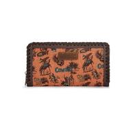 Montana West X Warngler Western Cowboy Women's Wallets Bifold Credit Card Wallet Large Capacity Clutch Wallet for Women, Deep Brown, Western