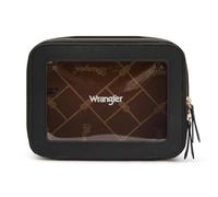 Montana West X Wrangler Clear Makeup Bag Travel Cosmetic Bag Portable Make Up Toiletry Organizer for Women, Large Black, Large