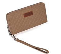 Montana West X Wrangler Large Quilted Wallet for Women with a Detachable Wristlet & Rfid Lining, Khika, L, Retro