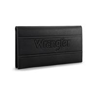 Montana West X Wrangler Slim Womens Wallet Large Money Organizer Minimalist Bifold Checkbook Wallet With Detachable Zipper Coin Pocket, Black, Minimalist