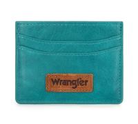 Montana West X Wrangler Small Credit Card Holder for Women Rfid Blocking Credit Wallet, Graceful-Turquoise, 4.2 inches x 0.2 inches x 3.2 inches, Fashion