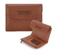 Montana West X Wrangler Small Wallets for Women Trifold RFID Blocking Wallet Large Capacity Clutch Wallets with Coin Purses, Brown