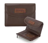 Montana West X Wrangler Small Wallets for Women Trifold RFID Blocking Wallet Large Capacity Clutch Wallets with Coin Purses, Coffee, Minimalist