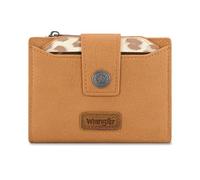 Montana West X Wrangler Wallet for Women Bifold Small RFID Blocking Wallets Ladies Wallet with 3 ID Windows, A-Tan, S, Leopard Print