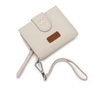Montana West X Wrangler Wallet for Women Bifold Small Wallet RFID Blocking Wristlet Wallets with Zipper Coin Pocket, Beige, S, Casual