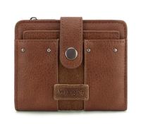 Montana West X Wrangler Wallet Women Small Bifold Wallet Womens Ladies Female Credit Card Wallet with Removable ID Window, Brown, Western
