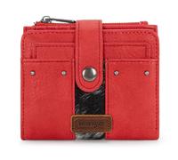 Montana West X Wrangler Wallet Women Small Bifold Wallet Womens Ladies Female Credit Card Wallet with Removable ID Window, Red, Western