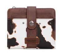 Montana West X Wrangler Wallet Women Small Bifold Wallet Womens Ladies Female Credit Card Wallet with Removable ID Window, Full Cow-Brown, Western