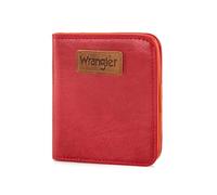 Montana West X Wrangler Wallet Women Small with Rfid Lining and A Coin Purse, Red, S, Minimalist