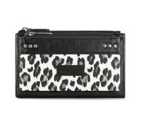 Montana West X Wrangler Wallets for Women Western Double Zipper Wallets Large Capacity Card Cases & Money Organizers, Black, 7.2 x 4.5 x 1 inches, Casual