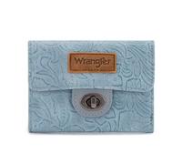 Montana West X Wrangler Womens Small Trifold Wallets for Women Western Credit Card Holder with Zipper Coin Pocket, Jean, S, Casual
