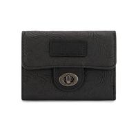 Montana West X Wrangler Womens Small Trifold Wallets for Women Western Credit Card Holder with Zipper Coin Pocket, Black, S, Casual