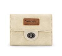 Montana West X Wrangler Womens Small Trifold Wallets for Women Western Credit Card Holder with Zipper Coin Pocket, Beige, S, Casual