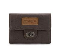 Montana West X Wrangler Womens Small Trifold Wallets for Women Western Credit Card Holder with Zipper Coin Pocket, Coffee, S, Casual