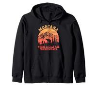 Montana Where Locals Are Pawsitive Distanced Zip Hoodie