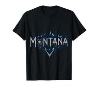 Montana Wilderness Mountain Forest Crescent Moon Tshirt T-Shirt
