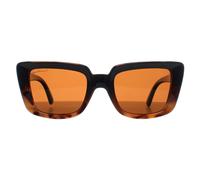 montana Women's Rectangle Shiny Black Turtle Brown Polarized MP193 montana Black One Size