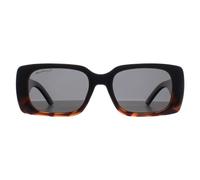 montana Women's Rectangle Shiny Black Turtle Smoke Polarized MP194 montana Black One Size