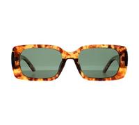 montana Women's Rectangle Shiny Havana Soft Demi G15 Green Polarized MP76 in Brown