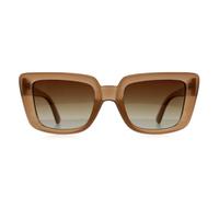 montana Women's Rectangle Shiny Light Brown Cream Brown Gradient Polarized MP193