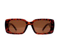 montana Women's Rectangle Shiny Turtle Brown Polarized MP76 montana Brown One Size