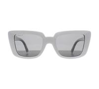 montana Women's Rectangle Shiny White Smoke Polarized MP193