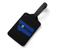 Montana1 State Map Flag Business Luggage Tags Leather Handbag Tag with Name ID Card Cruise Baggage Label Travel Accessories
