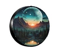 Montañas Del Cielo Estrellado Funda Cubierta Para Rueda Impermeable Coche Vehículo Rueda Funda Weatherproof Cubierta Para Ruedas De Repuesto Para Camión Vehículo Remolques