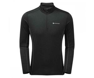 Montane MDRZI Dart Zip Neck Colour: BLA Black, Size: XL