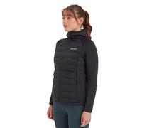 Women's Composite Hooded Down Jacket, Black 14