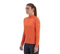 Montane Womens Dart Zip Long Sleeve T-Shirt: Tigerlily: 10 Size: 10, C