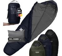 MONTARAY Mummy Sleeping Bag -5°C Including Pillow 3-4 Seasons 300GSM Outdoor Winter Sleeping Bag & Summer Sleeping Bag Blanket Sleeping Bag & Hut Sleeping Bags Women Men Adults Sleeping Bag Warm