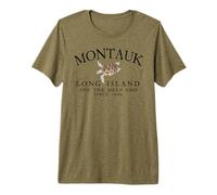 Montauk LI Off The Deep End Since 1686 Sea Turtle Black Premium T-Shirt