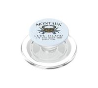 Montauk Long Island NY Crab Since 1686 Black PopSockets PopGrip for MagSafe