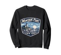 Montauk Point Lighthouse New York Coastal Ocean Sunset Sweatshirt